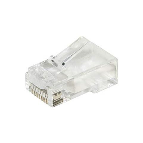 Confezione 100 Connettori 8 Poli Cat 6 Utp Non Schermato Rj45 Con Fori Per Agevolare Inserimento Cavi - Foto 1