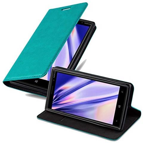 Custodia Compatibile Con Nokia Lumia 830 In Turchese Petrolio - Coperchio Protettiva Con Chiusura Magnetica, Funzione Stand E Tasca Per Le Carte - Foto 1