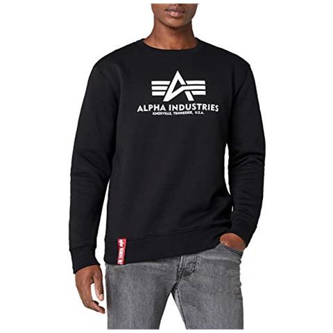 Alpha Industries Basic Sweater Maglione, Nero (nero 03), M Uomo - Foto 1