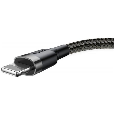 Fulmini Cafule Cavo 1.5a 2m Grigio + Nero (calklf-cg1)  - Foto 2