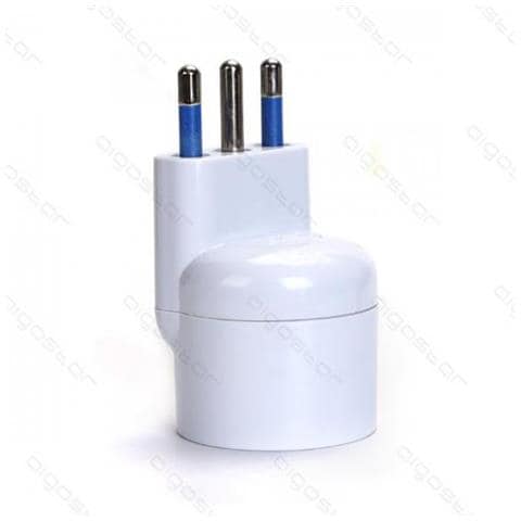 Adattatore Rotondo Con Presa Shuko Spina 16a 250v Presa P30 10a 250v - Bianco Max 1500w Con Protezione Bambini - Foto 2