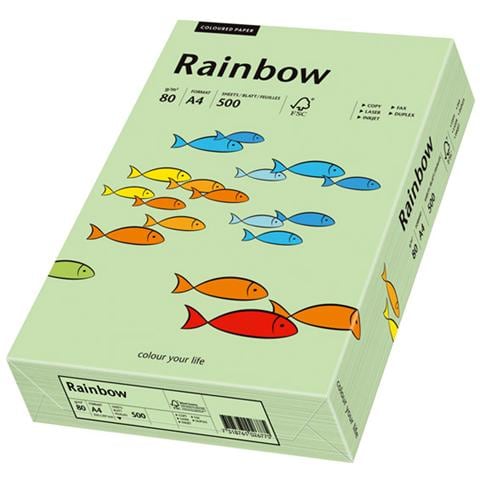 Rainbow A4 500er, A4 (210×297 mm) , Universale, Opaco, Verde, ECF - Foto 1
