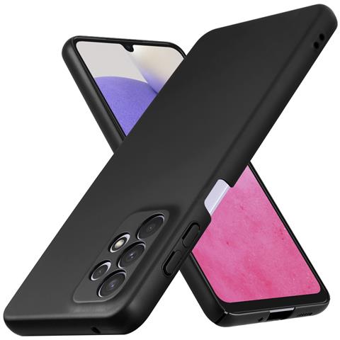 Custodia Compatibile Con Samsung Galaxy A33 5g In Nero Metallo - Hard Case Coperchio Protettivo In Look Metallico Contro I Graffi E Gli Urti - Foto 1