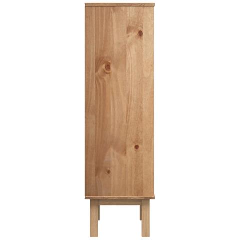Scarpiera Con 3 Cassetti Marrone E Grigio Legno Massello Pino - Foto 2