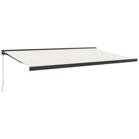 Tenda Da Sole Retrattile Crema 5x3 M In Tessuto E Alluminio - Foto 1