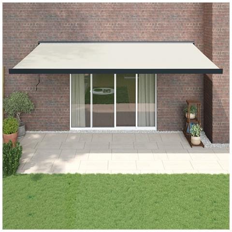 Tenda Da Sole Retrattile Crema 5x3 M In Tessuto E Alluminio - Foto 9