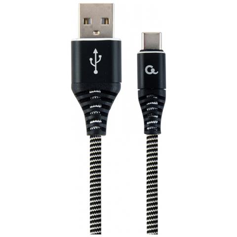Cavo Usb Type-c Cablexpert Con Connettori In Metallo, 1 M, Nero - Cc-usb2b-amcm-1m-bw - Foto 2