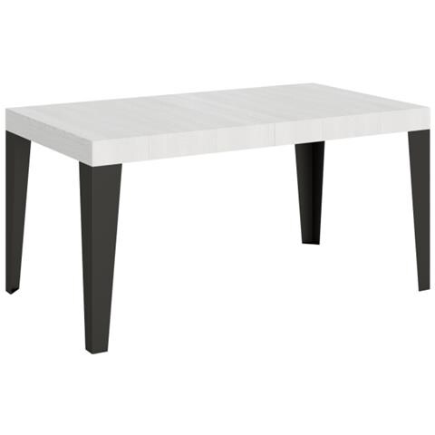 Tavolo Allungabile 90x160/264 Cm Flame Telaio Antracite - Quercia Natura - Foto 1