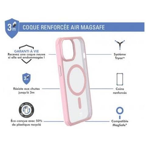 Cover Rinforzata Air Frost Magsafe Per Iphone 15 Plus, Rosa - Foto 2
