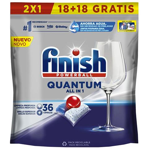 Pastiglie Per Lavastoviglie Finish Quantum (36 Unità) - Foto 1