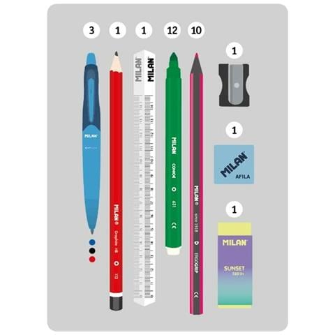 Astuccio Per La Scuola Con Accessori Sunset 22,5 X 11,5 X 11 Cm Verde - Foto 3