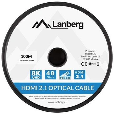 Cavo Hdmi Ca-hdmi-30fb-1000-bk Nero 100 M - Foto 2