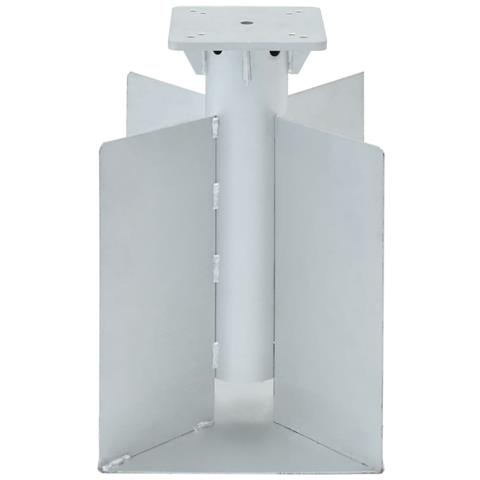 Base Per Ombrellone Interrata Argento 27,5x27,5x45 Cm Acciaio - Foto 3