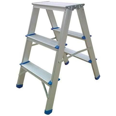 Scala Sgabello Alluminio Leggero 3+3 Gradini A Doppia Salita Portata 150kg - Foto 1