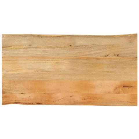 Piano Tavolo 110x60x2,5 Cm Bordi Vivi In Legno Massello Mango - Foto 1