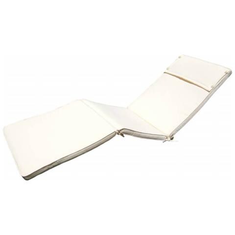 Cuscino In Poliestere Sfoderabile E Impermeabile 194,5x59 Cm Per Lettino - Beige - Foto 1