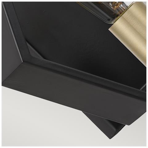 Applique Industrial Nordico Bismarck Acciaio Nero Terra 1 Luce E27 - Foto 2