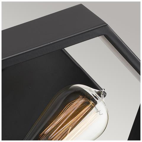 Applique Industrial Nordico Bismarck Acciaio Nero Terra 1 Luce E27 - Foto 5
