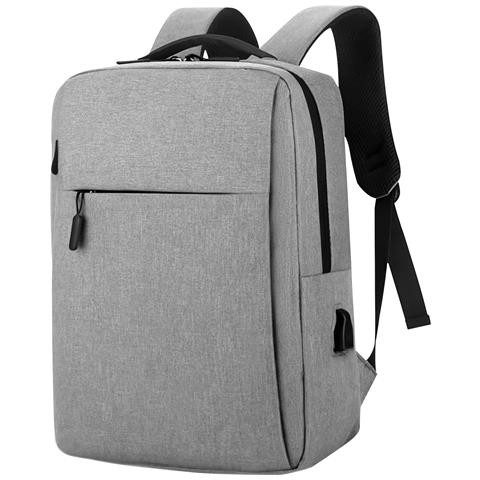 Zaino Tito Per Computer Portatile Porta Usb Integrata, Grigio - Foto 1