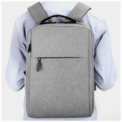 Zaino Tito Per Computer Portatile Porta Usb Integrata, Grigio - Foto 2