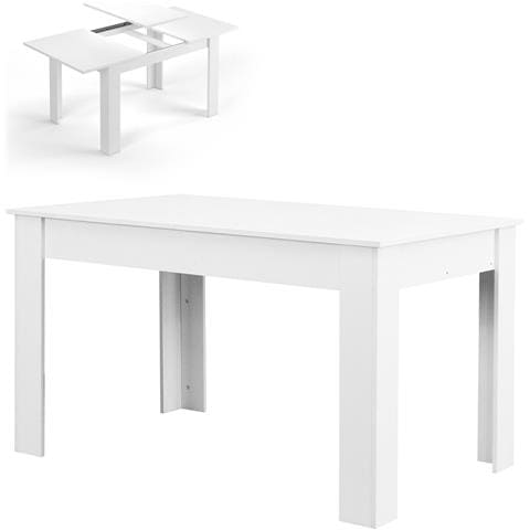 Tavolo Da Pranzo Allungabile Estensibile 90x140 Fino A 190 Cm Salvaspazio Bianco - Foto 1