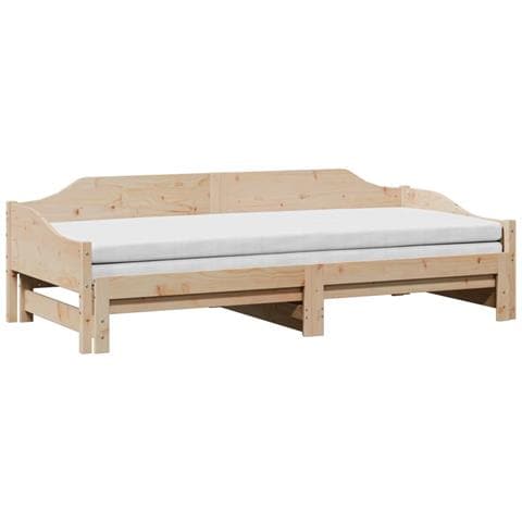 Divano Letto con Letto Estraibile 90x190 cm Legno Massello Pino - Foto 1