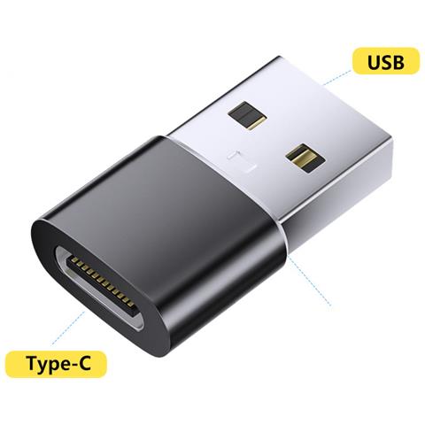 Adattatore Da Usb C A A A 2 Pezzi (luminescenza Su Un Lato), Nero - Foto 2