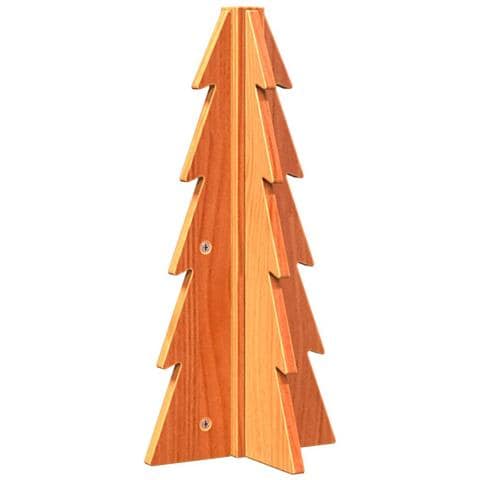 Albero Di Natale Marrone Cera 49 Cm In Legno Massello Di Pino - Foto 2
