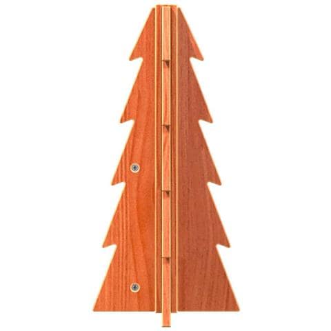 Albero Di Natale Marrone Cera 49 Cm In Legno Massello Di Pino - Foto 3