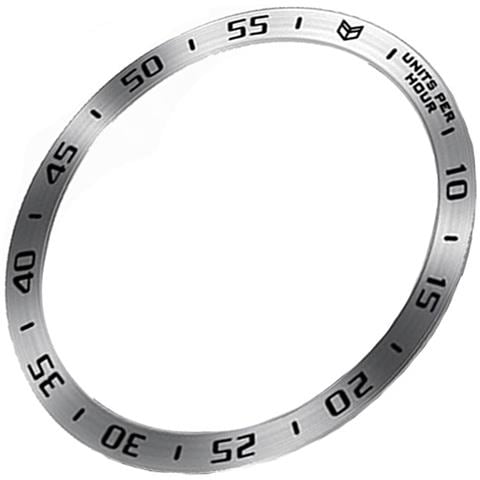 Anello Con Lunetta In Acciaio Inossidabile Per Samsung Galaxy Watch Ultra Silver + Black - Foto 1