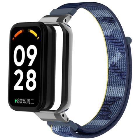 Cinturino In Nylon Per Xiaomi Redmi Band 2/8 Active Navyblue - Foto 1
