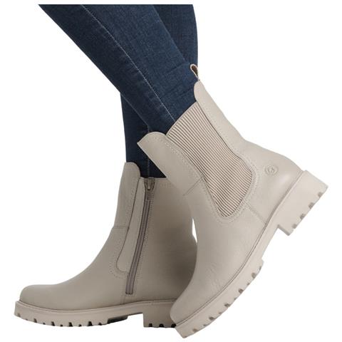 Beige Casual Closed Ladies Mid Height Boots Stivaletti Pelle Scarpe Donna Beige Eu 40, D8694-60 - Foto 2