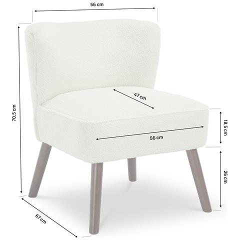 Set Di 2 Poltrone Cocktail Jofi In Tessuto Spugna Bianco - Foto 8
