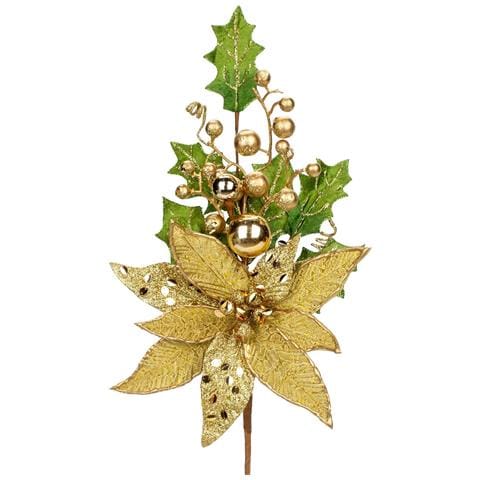 Set Di Fiori Decorativi Oro Per Un Tocco Di Eleganza - 2 Pezzi 28 X 50 Cm - Foto 1