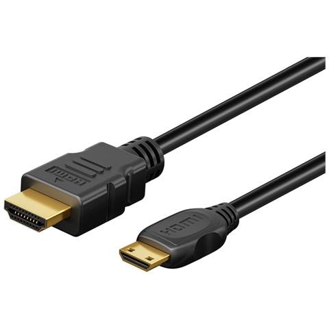 74430 cavo HDMI 2 m HDMI tipo A (Standard) HDMI Type C (Mini) Nero - Foto 1