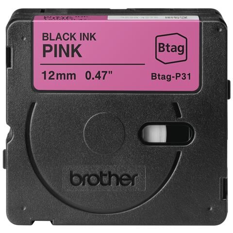 BTAG-P31 nastro per etichettatrice Nero su rosa - Foto 2