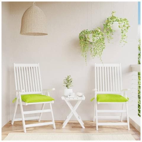 Cuscini Per Sedia 2 Pz Verde Intenso 40x40x7 Cm Tessuto Oxford - Foto 1