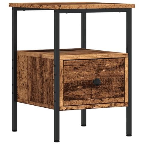 Comodino Legno Antico 34x36x50 Cm In Legno Multistrato - Foto 2