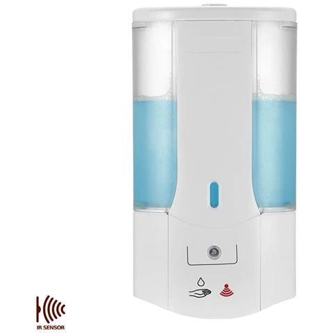 Distributore Automatico Di Gel Idroalcolico A Infrarossi 450 Ml Parete 8x9x20 Cm. Colore Bianco - Foto 1