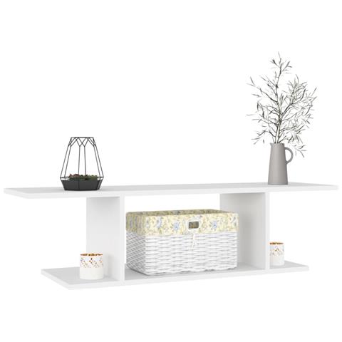 Mobile Porta Tv A Parete Bianco 103x30x26,5 Cm - Foto 2