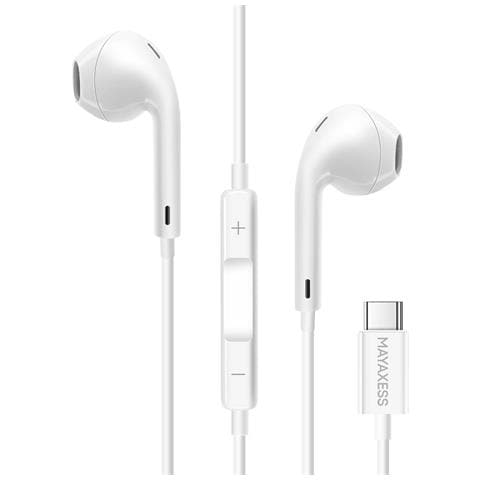 Auricolari Usb-c Con Filo E Pulsante Di Controllo Integrato, Bianco - Foto 1