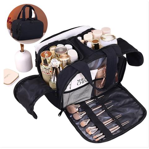 Borsa Per Trucco Da Viaggio Multifunzionale Di Grande Capacità Black - Foto 1
