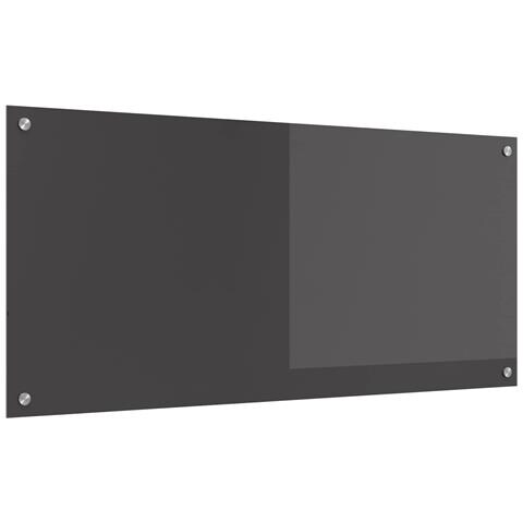 Schienale Cucina Grigio scuro 110x50x0,6 cm in Vetro Temperato di - Foto 1