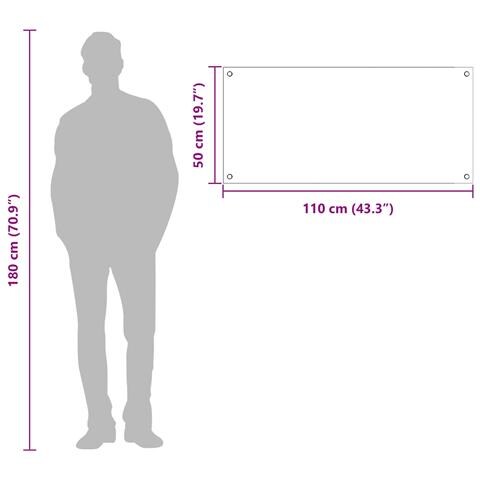 Schienale Cucina Grigio scuro 110x50x0,6 cm in Vetro Temperato di - Foto 5