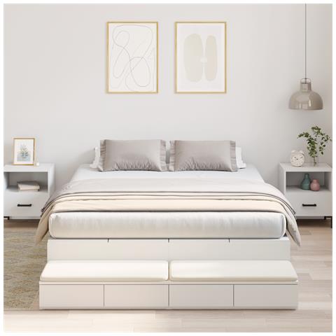 Struttura Letto Contenitore Bianco 160x200 cm - Foto 2