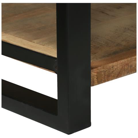 Scatola di immagazzinaggio 80x35x45 cm in legno massello di mango grezzo - Foto 9