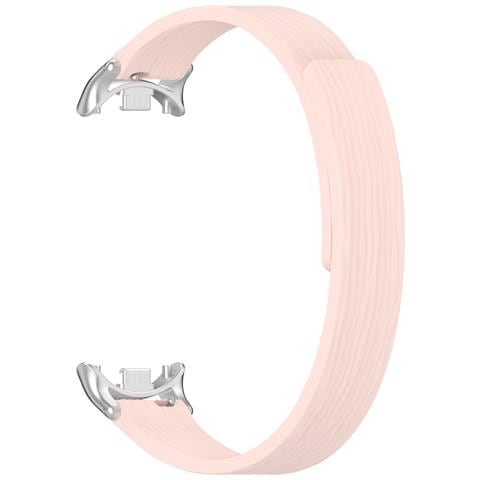 Cinturino Magnetico A Righe In Silicone Compatibile Con Xiaomi Mi 10 - 12mm Pink - Foto 1