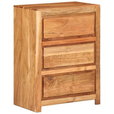 Lusso Casadino -  Cassettiera 55x33x75 Cm In Legno Massello Di Acacia - Foto 2