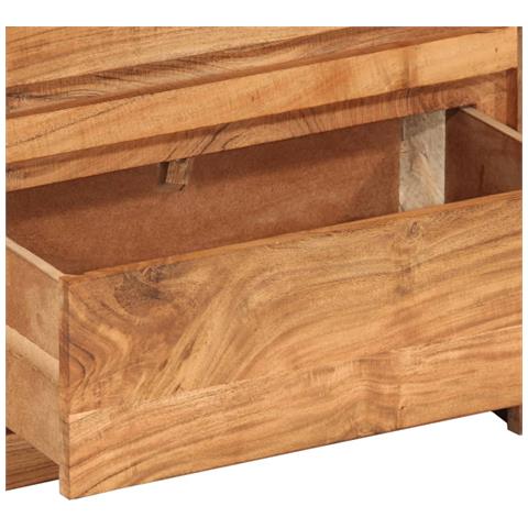 Lusso Casadino -  Cassettiera 55x33x75 Cm In Legno Massello Di Acacia - Foto 8