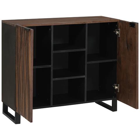 Sideboard 90x33,5x75 cm in legno massello di noce - Foto 2